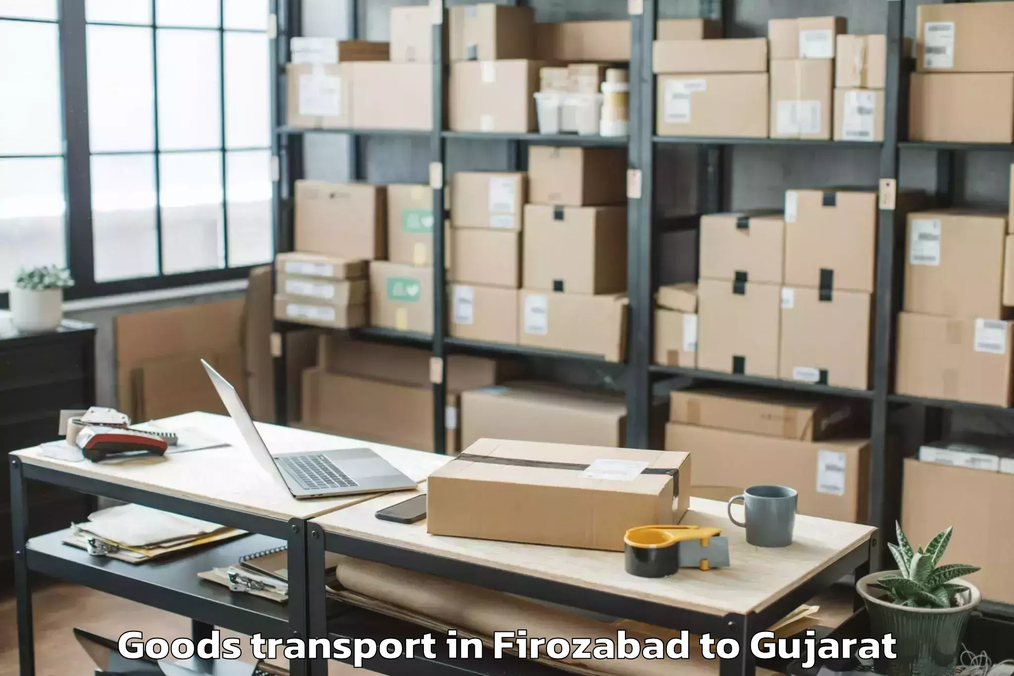 Quality Firozabad to Kandla Port Goods Transport